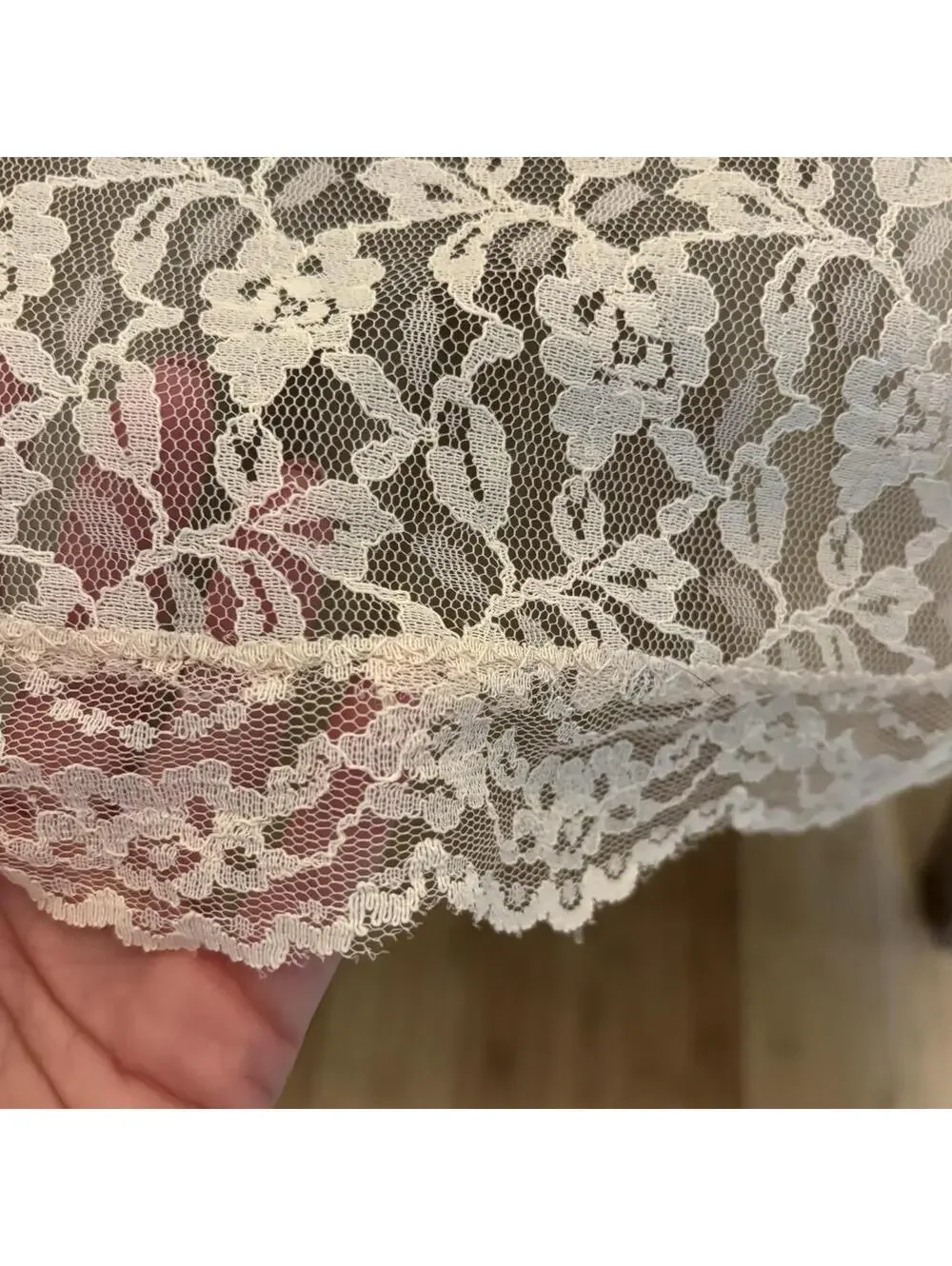 Blush Pink Floral Lace Tablecloth 50x100 Wedding Cottage Rectangular